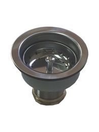 CSB, 760BSS-2BN, 4" DEEP LOCKING CUP WITH LONG SHANK STRAINER, STAINLESS STEEL
