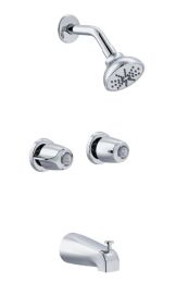GERBER, G004652083, ADA-COMPLIANT 1.75GPM CLASSICS 6' CENTERS TWO-HANDLE TAB AND SHOWER FITTING, CHROME
