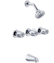 GERBER, G004713083, ADA-COMPLIANT 1.75 GPM CLASSICS THREE-HANDLE 11" CENTERS TUB AND SHOWER FITTING, CHROME