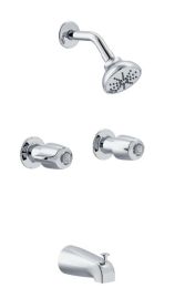 GERBER, G0048721, ADA-COMPLIANT 1.75 GPM CLASSICS TWO-HANDLE THREADED ESCUTCHEON TUB AND SHOWER WITH SWEAT SWEAT CONNECTIONS, CHROME