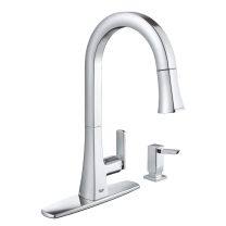 GROHE, 30365000, CARRE SINGLE-HANDLE PULL DOWN KITCHEN FAUCET DUAL SPRAY 1.75 GPM, CHROME