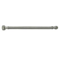 ARROWHEAD, HS37C50F-20, BRAIDED STAINLESS STEEL SUPPLY LINE 3/8" COMPRESSION x 1/2" FIP x 20" LONG