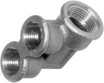 PASCO, 1145, SOLID BRASS TWIN ELL FOR USE WITH DIVERTER SPOUTS