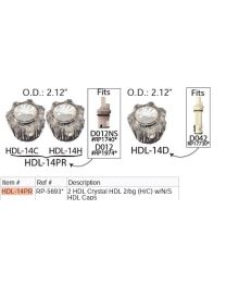 LORDHAL, HDL-14PR, DELTA (RP5693 & RP2349) 2 HANDLE CENTER SET CLEAR CRYSTAL HANDLE ASSEMBLY 