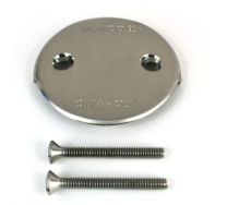 WATCO, 18002-PN, 2-HOLE FACE PLATE KIT WITH 2 SCREWS, POLISHED NICKEL